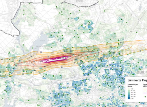 Lärmkarte des Flughafen Tegel